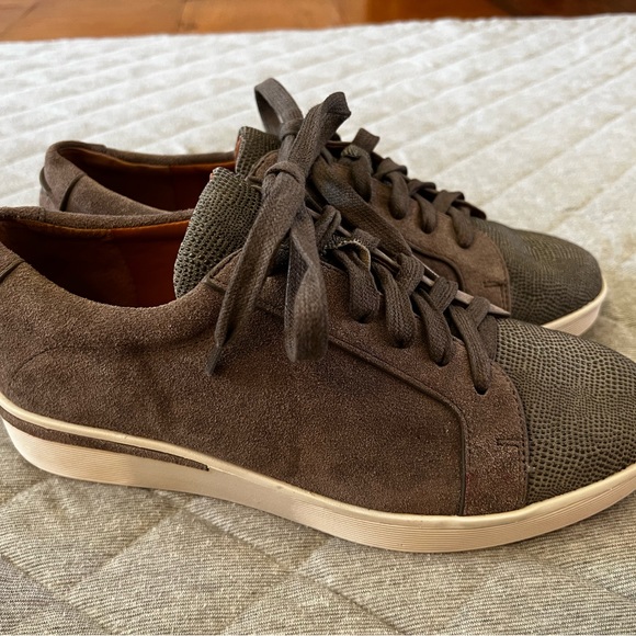 GENTLE SOULS Kenneth Cole 8.5 Gray Suede Leather Sneakers Excellent Cond - Picture 6 of 9